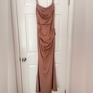 Rusty pink mermaid cami dress